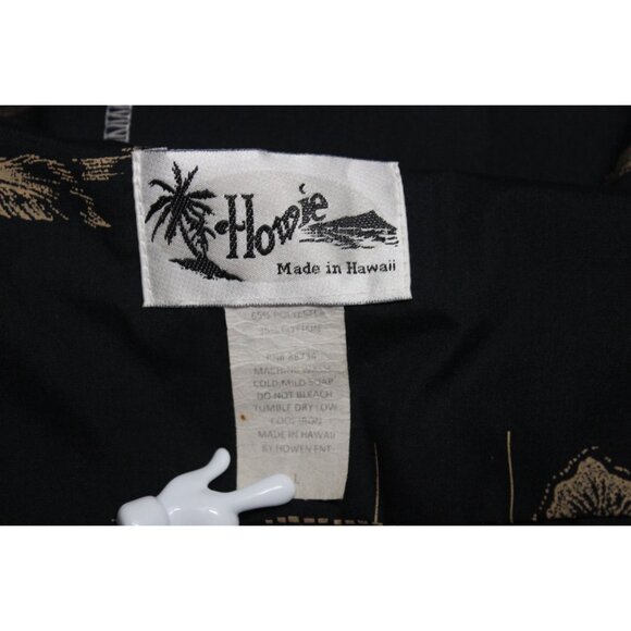 Howie‎ men's vintage button front short sleeve Hawaiian Islands Hawaiian shirt L - Picture 7 of 9